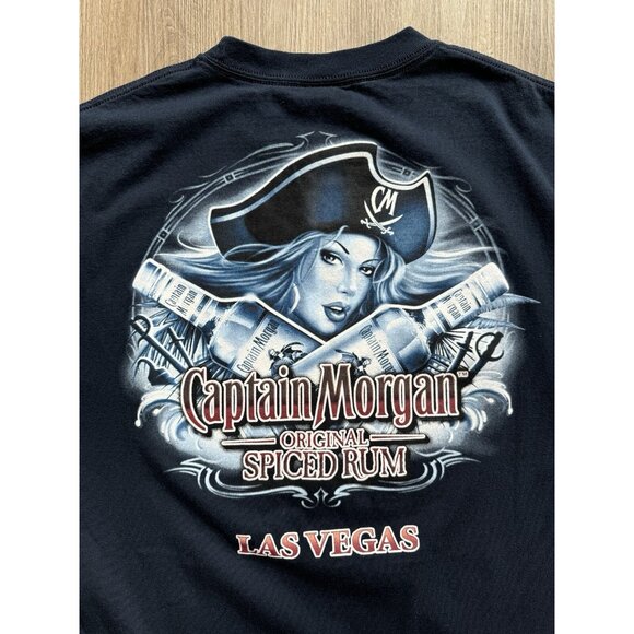 Vintage Y2K Captain Morgan Original Spiced Rum Las Vegas Pirate Art XL Promo - Picture 3 of 8